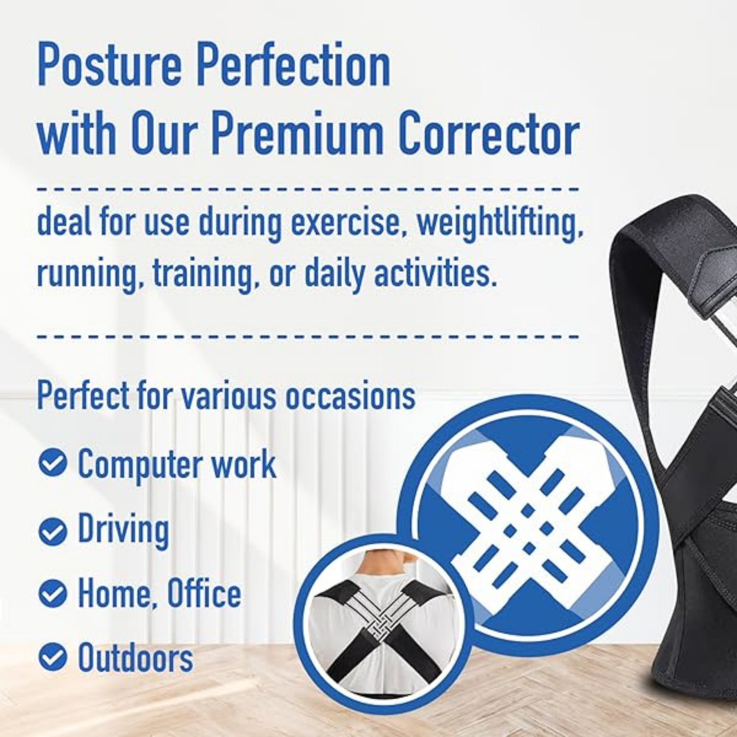 PosturePerfect Pro – Adjustable Posture Corrector Women/Men Default Title Khoppa