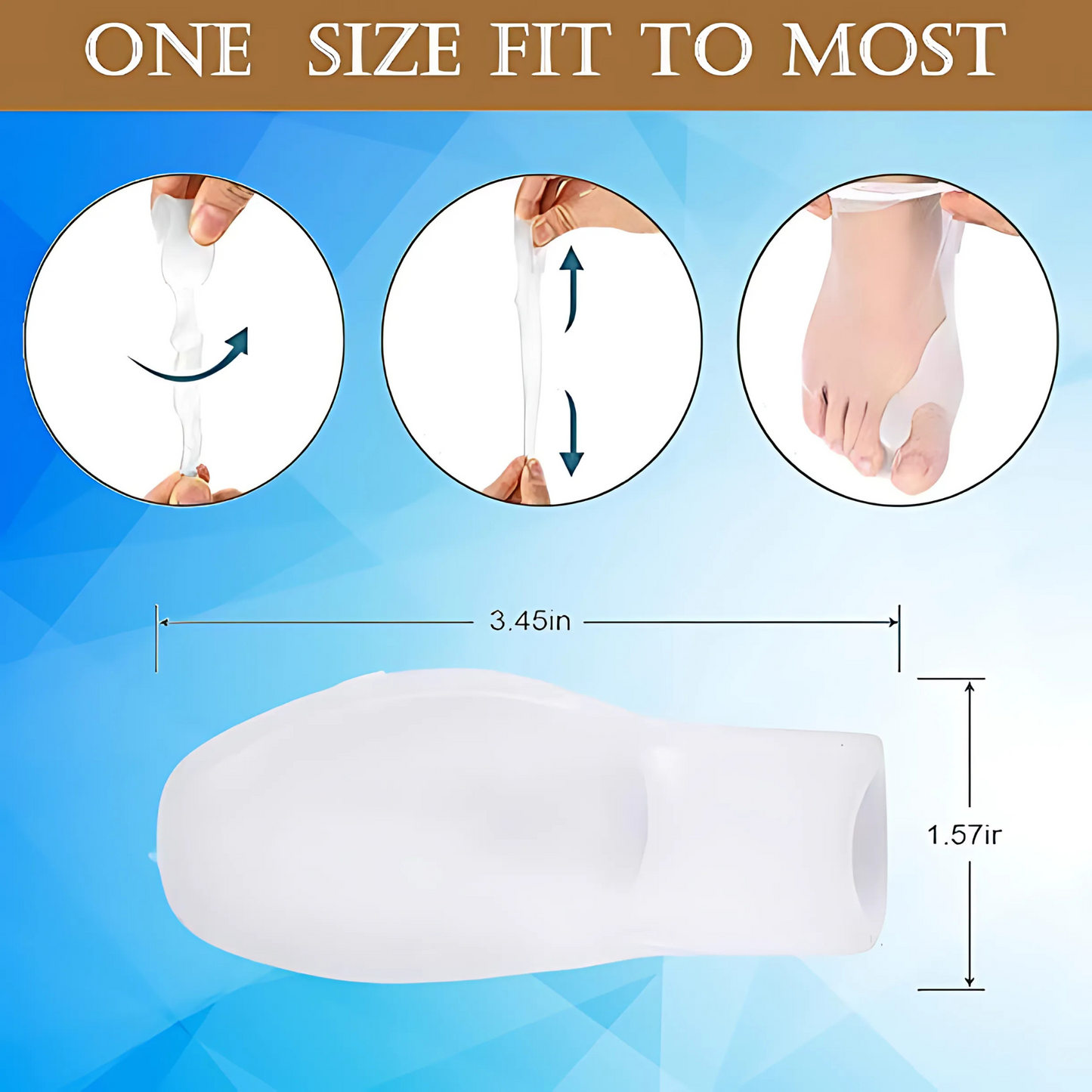Adjustable Silicone Toe Separator for Adults – Bunion Pain Relief & Toe Alignment Bunion Corrector Splint Kit