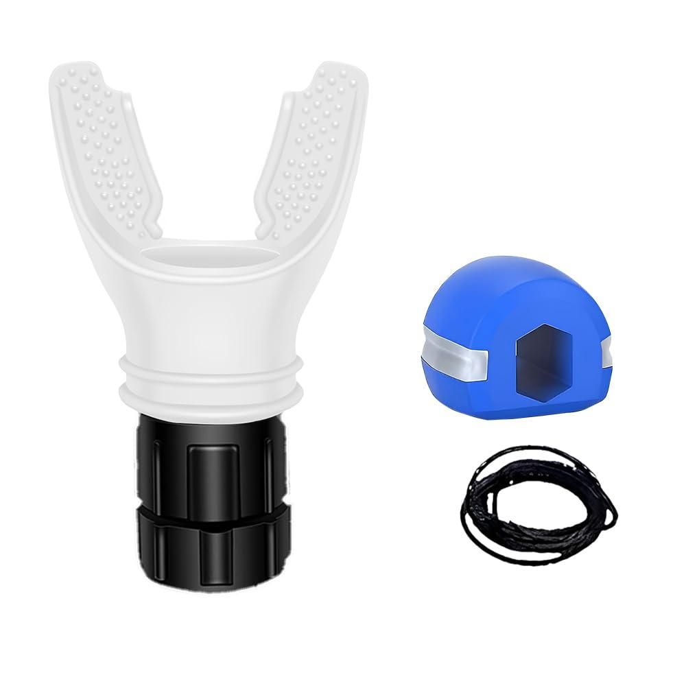 2-in-1 Breathing and Jawline Exerciser Fitness Device - Improve Breathing Enhance Lung Capacity & Define Jawline