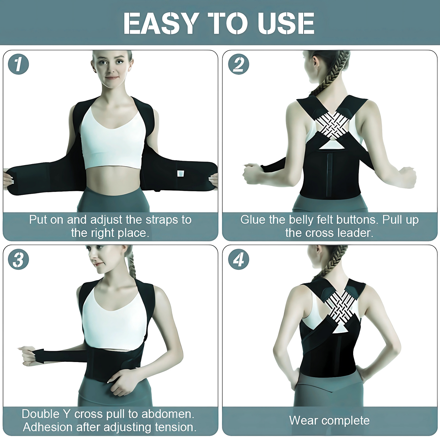 PosturePerfect Pro – Adjustable Posture Corrector Women/Men Default Title Khoppa