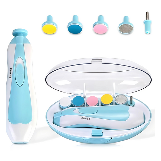 Illuminate Your Baby's Safe Nail Care| Ergonomic Electric Baby Nail Trimmer with LED Light| 6 Grinding Pads for New-born Infant Toddler or Adults