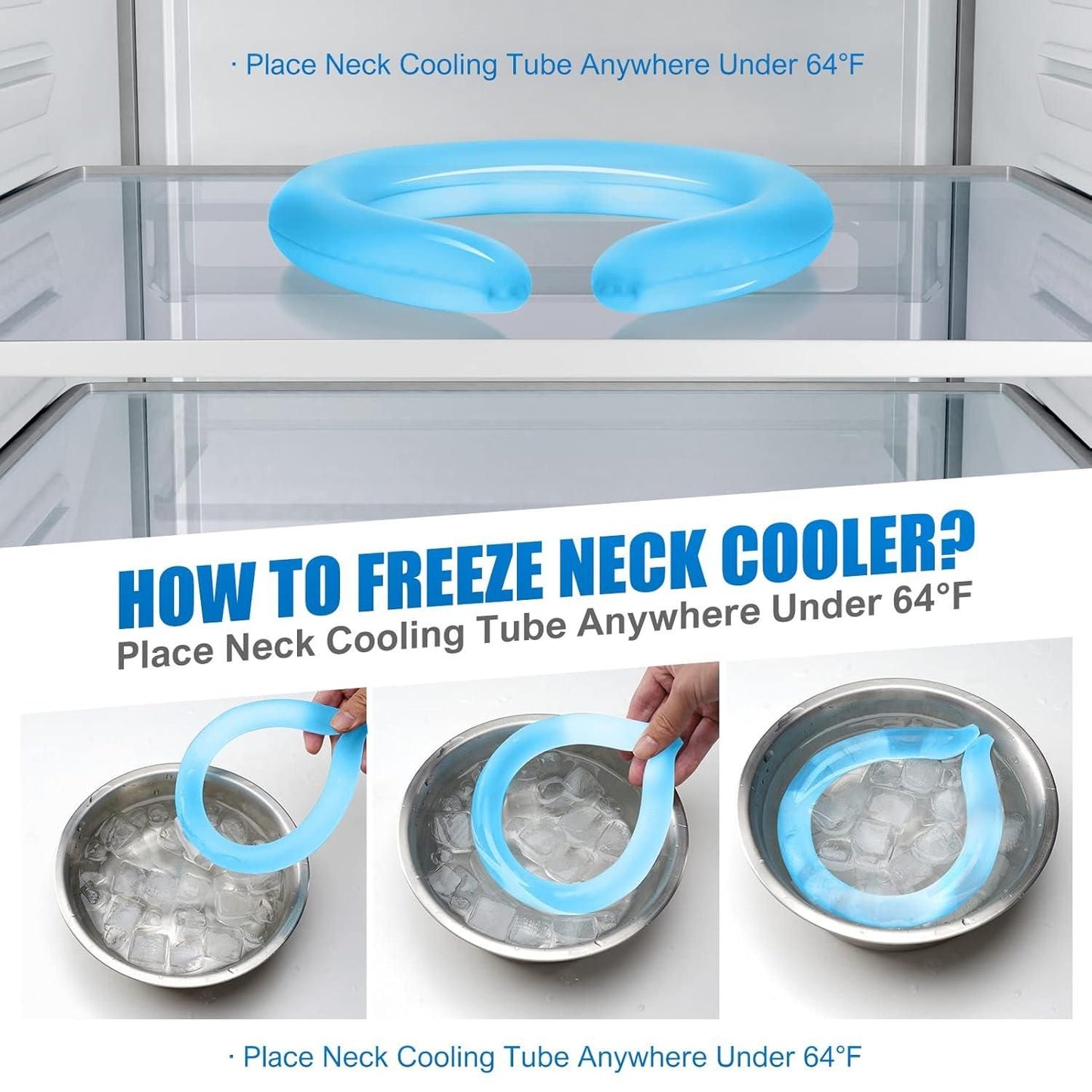 ❄️ Stay Cool, Beat the Heat! Reusable Neck Cooling Wraps Tube| 🔥 Combat Heat with Ease| 🧊 Cool Down Anytime, Anywhere!