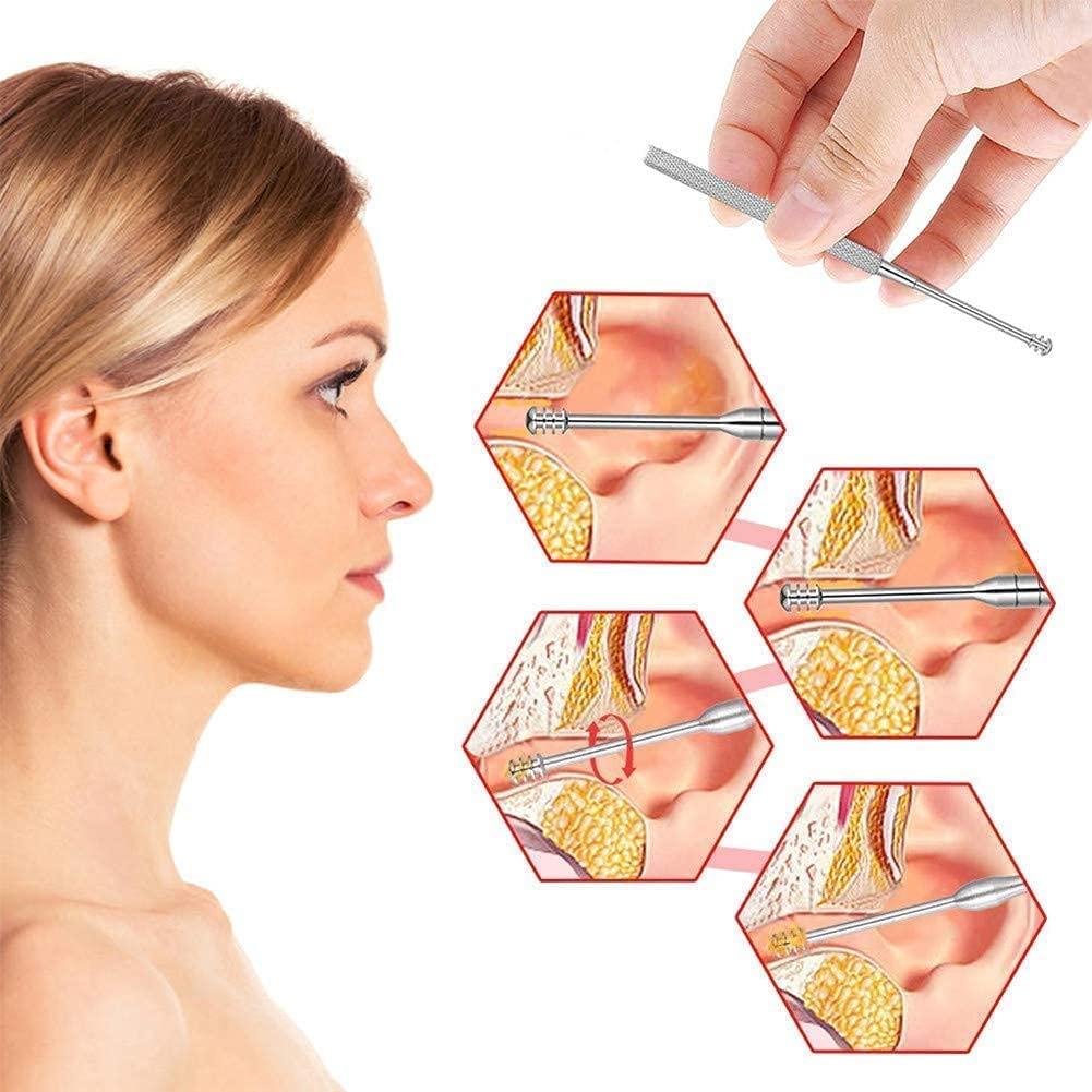 Professional 6-Piece Stainless Steel Ear Wax Removal Kit with Storage Case