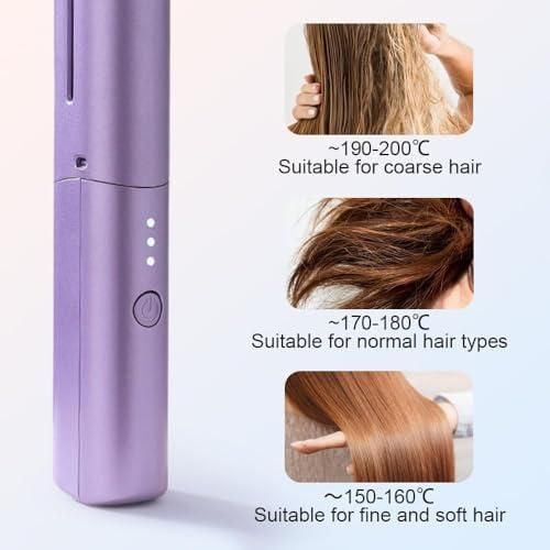 Cordless Rechargeable Hot Comb Hair Straightener – Fast Heating & Portable Styling Tool