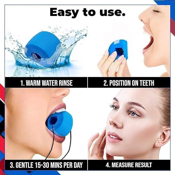 2-in-1 Breathing and Jawline Exerciser Fitness Device - Improve Breathing Enhance Lung Capacity & Define Jawline
