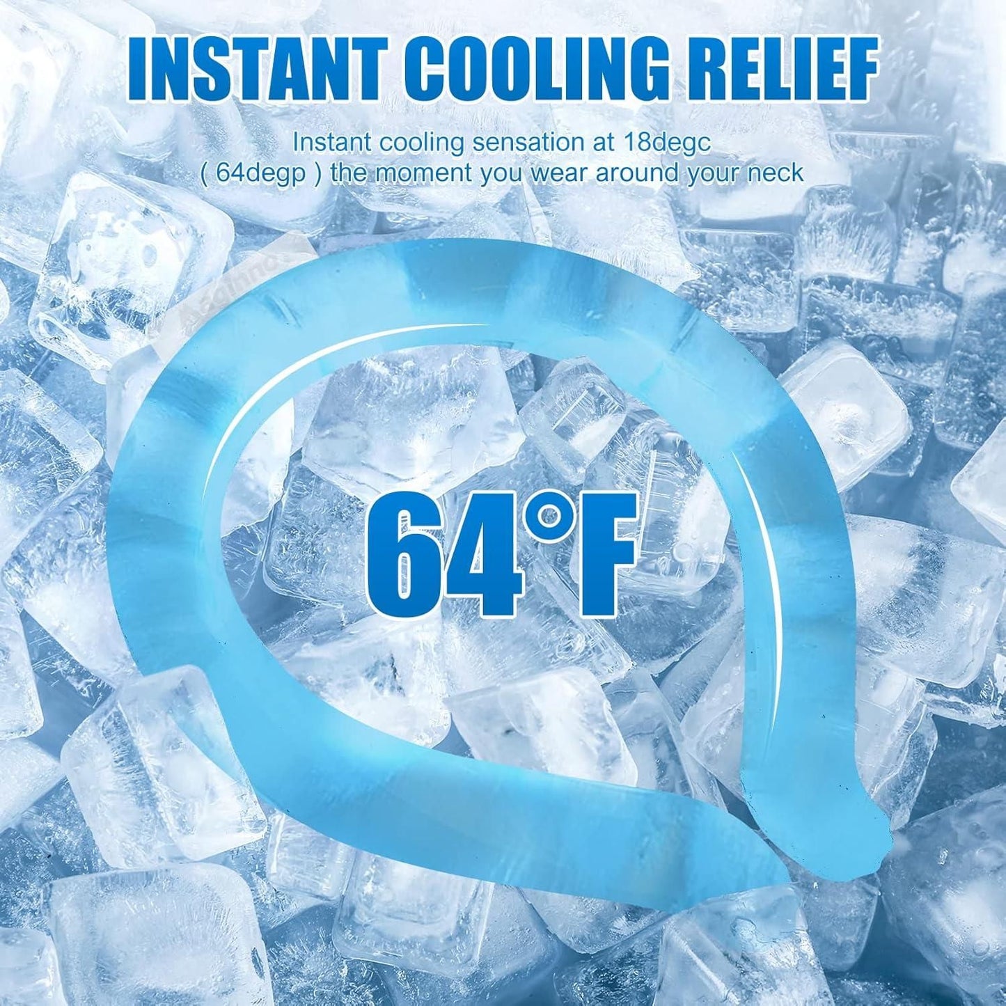 ❄️ Stay Cool, Beat the Heat! Reusable Neck Cooling Wraps Tube| 🔥 Combat Heat with Ease| 🧊 Cool Down Anytime, Anywhere!