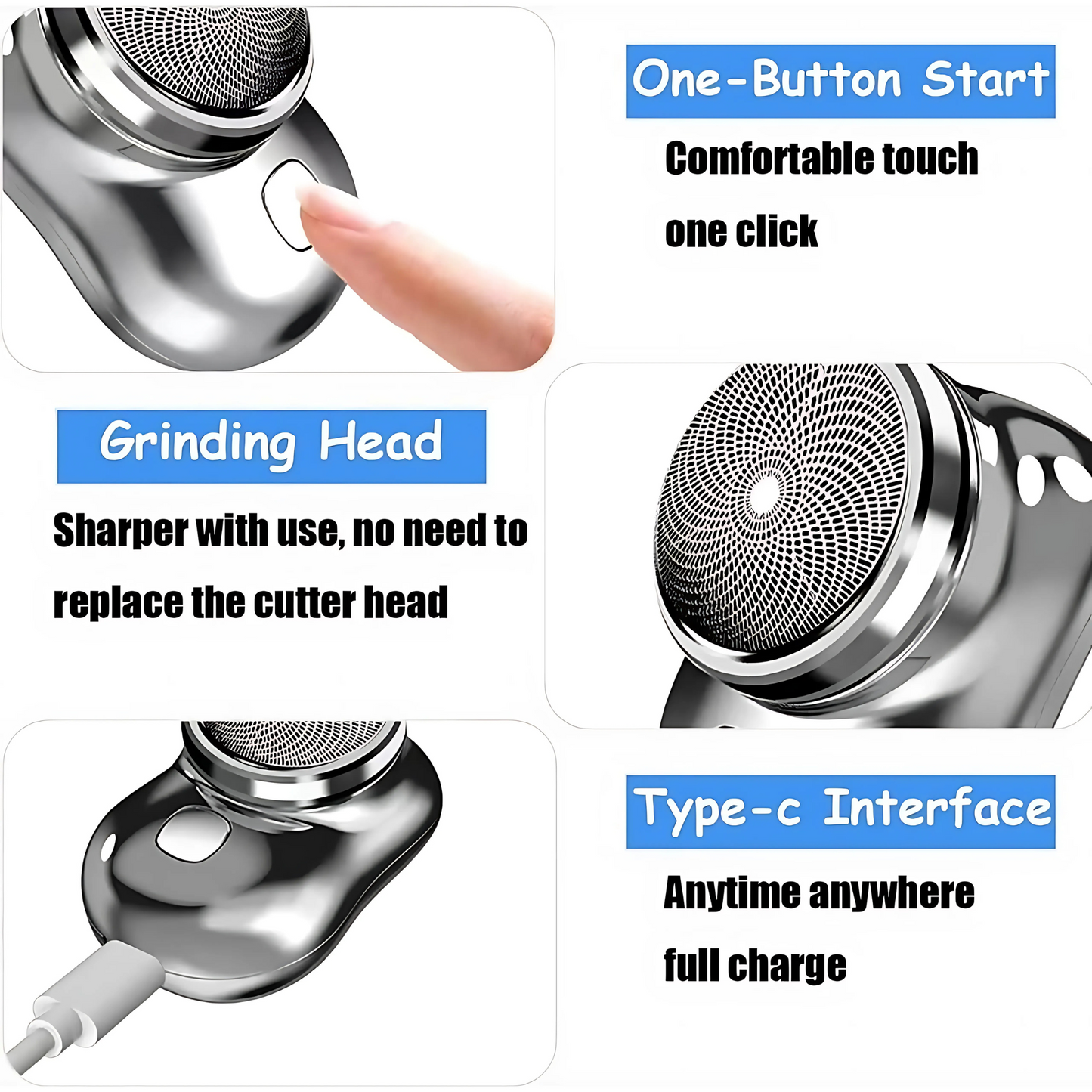 Mini Electric Shaver: Your Pocket-Sized Grooming Hero for a Smooth, Irritation-Free Shave! Default Title Khoppa