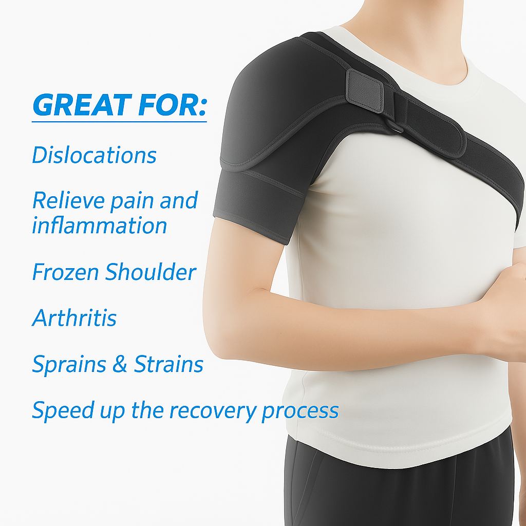 SPOSAFE Shoulder & Upper Back Support – Ergonomic Brace for Pain Relief, Posture Correction & Injury Recovery – Unisex Design, Fits Left or Right Shoulder