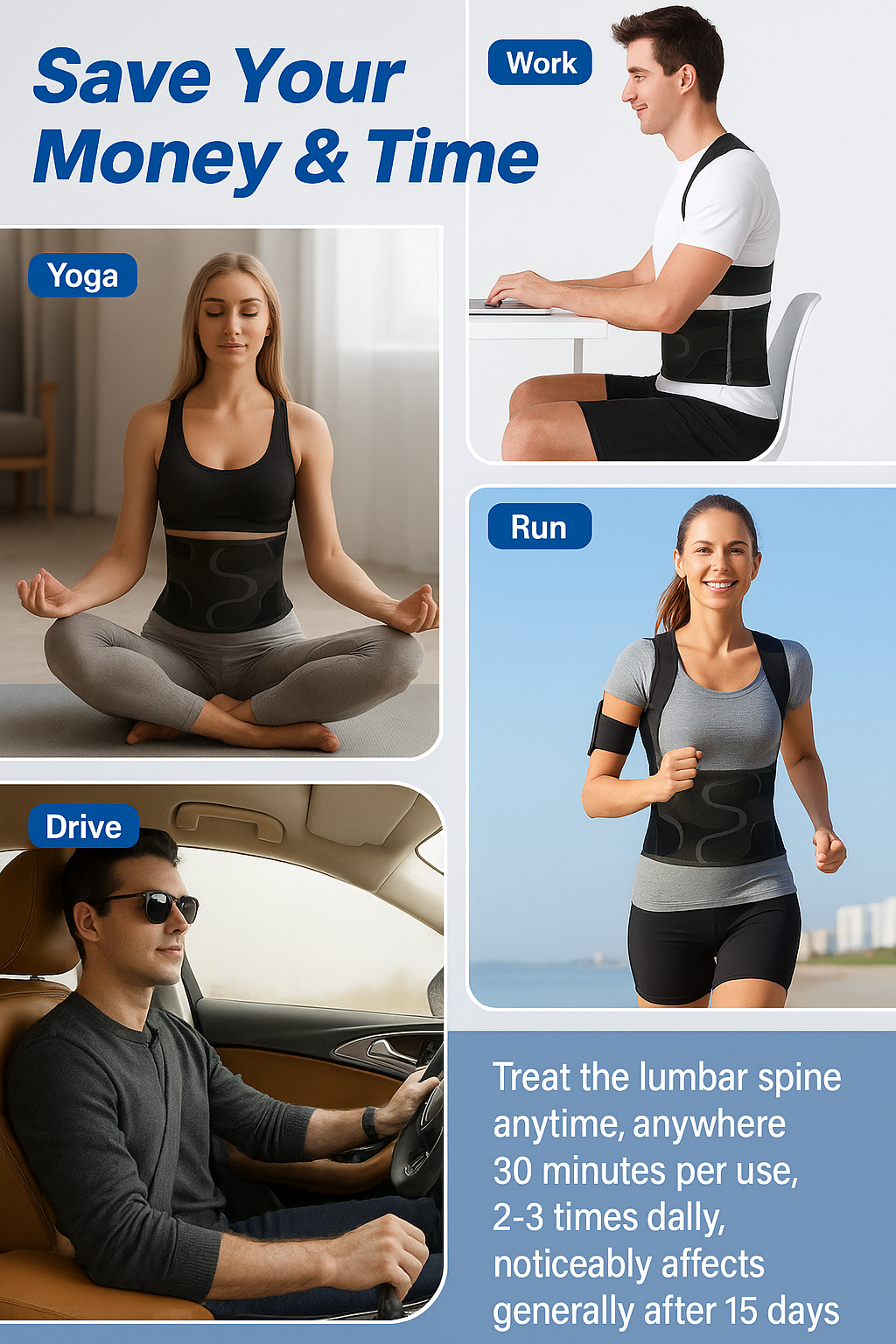 Adjustable Posture Corrector Belt for Men & Women – Improve Spine Alignment & Relieve Back & Shoulder Pain